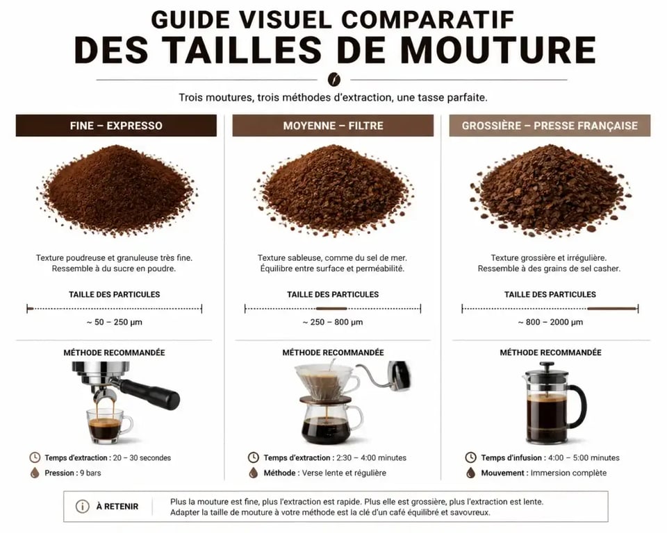 Guide des différentes tailles de mouture pour le café en vrac