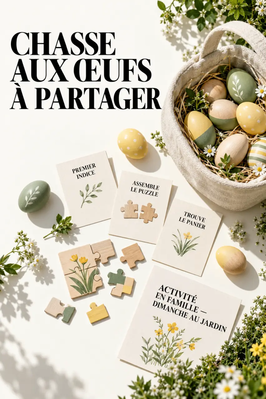 Cadeaux originaux paques avec panier réutilisable et chasse aux œufs à partager