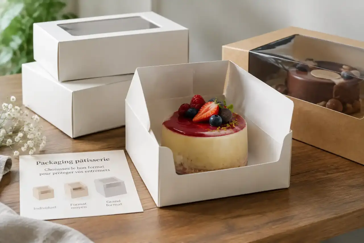 Packaging pâtisserie : choisissez le bon format pour protéger vos entremets