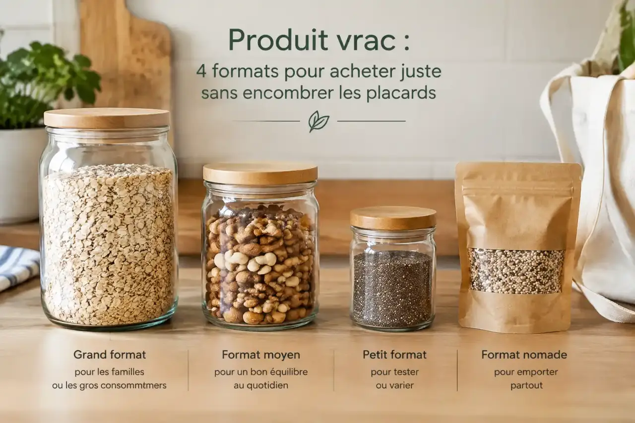 Produit vrac : 4 formats pour acheter juste sans encombrer les placards