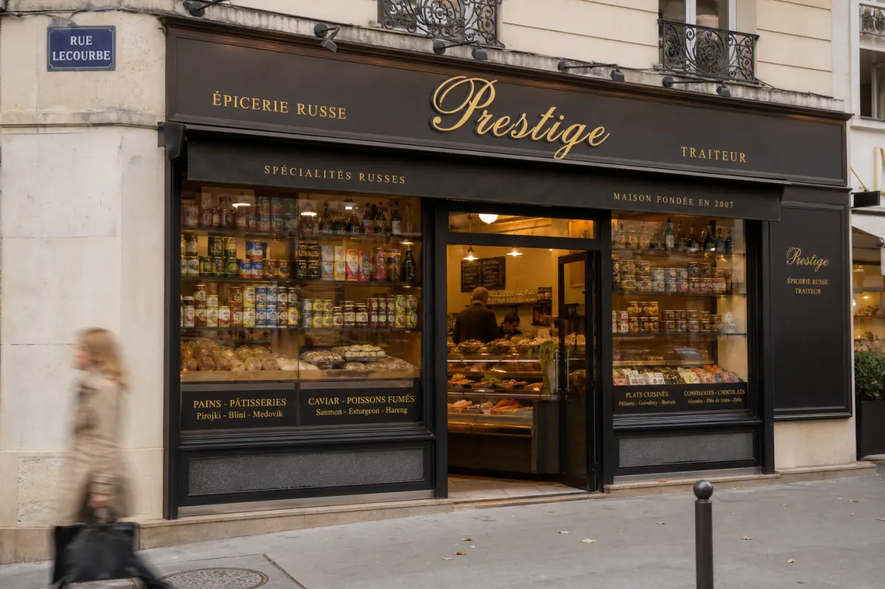 Produits russes, buffet et rue Lecourbe : que propose l’épicerie et traiteur Prestige ?