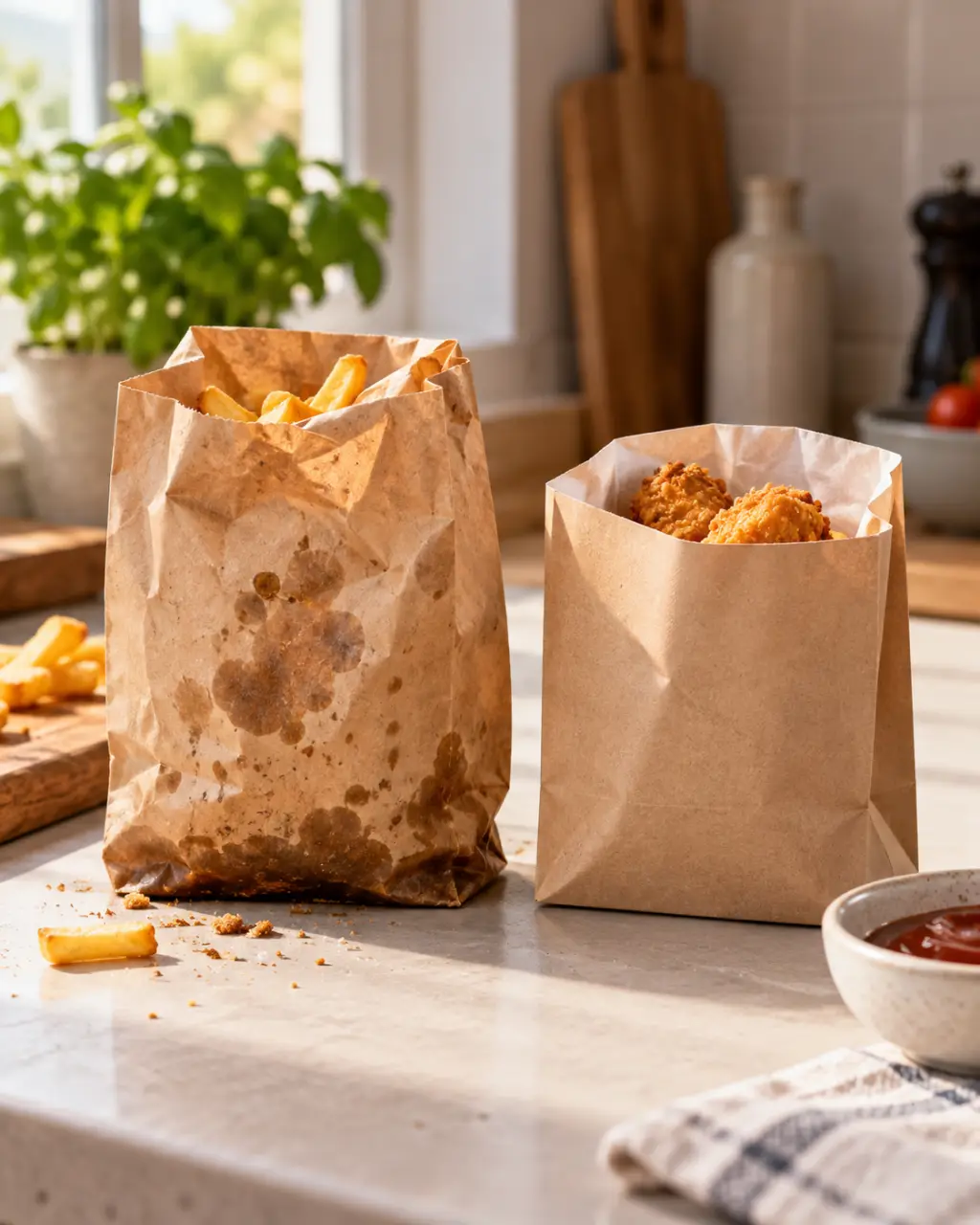 Sachet kraft alimentaire : le mauvais choix laisse passer graisse et humidité