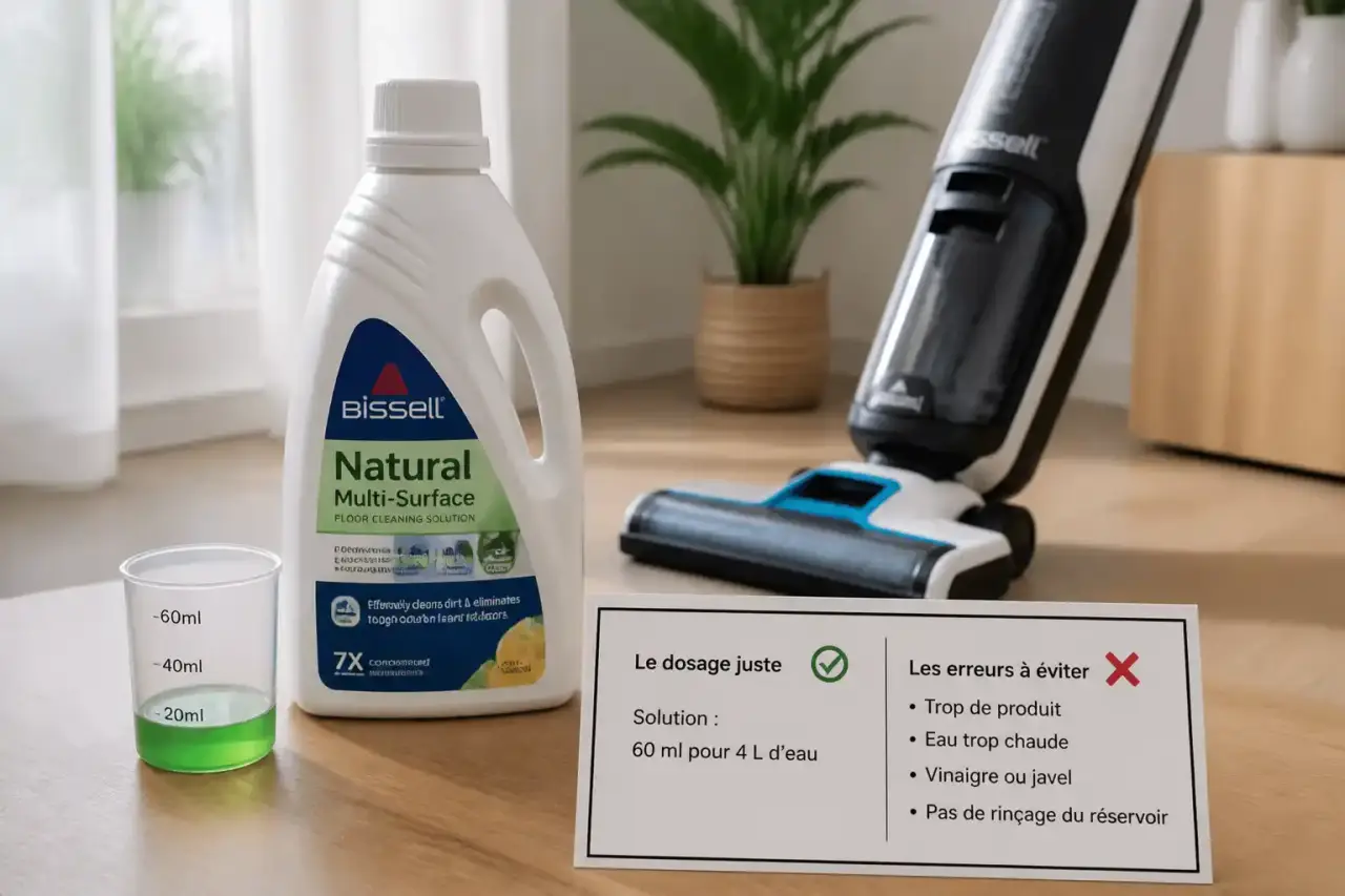 Aspirateur laveur : le produit à utiliser, le dosage juste et les erreurs à éviter