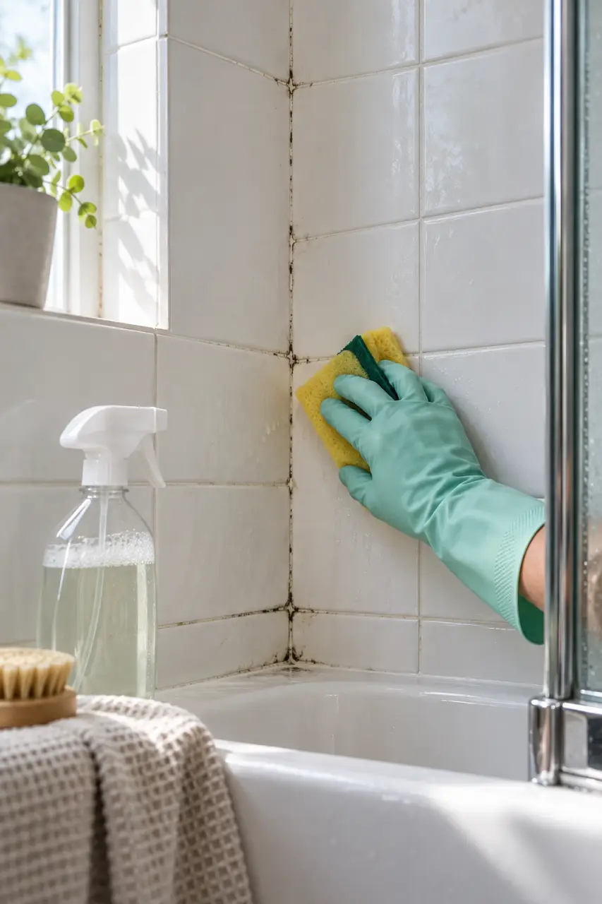 Enlever la moisissure dans la salle de bain : nettoyer la tache ne suffit pas